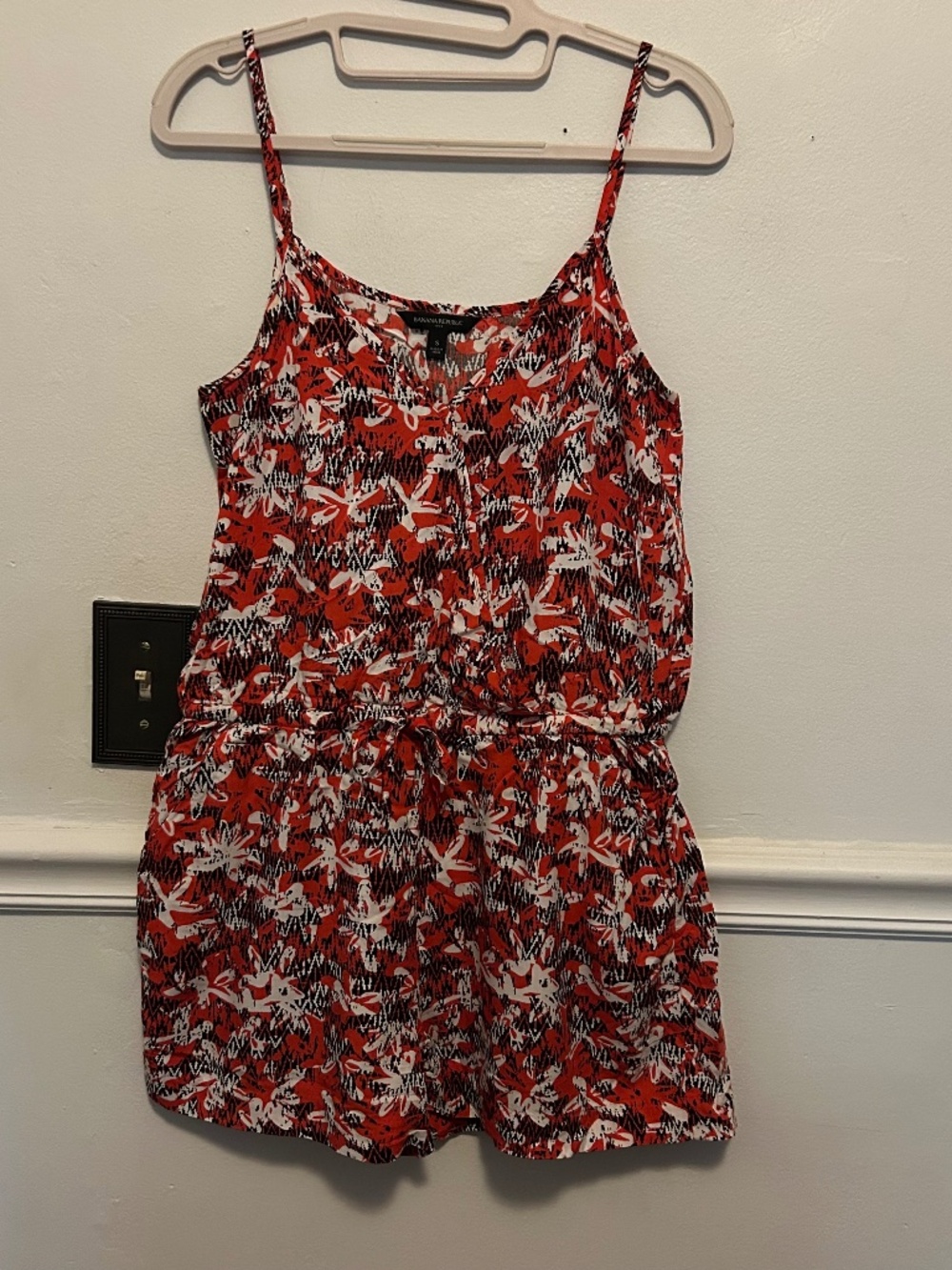 Banana Republic Abstract Floral Print Romper - Size S